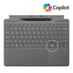Surface Pro 11+10+9+8+X Copilot Signature Type Cover Platinum + Slim Pen
